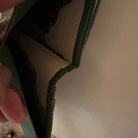 Louis Vuitton Green Textured Wallet - Picture 8 of 11